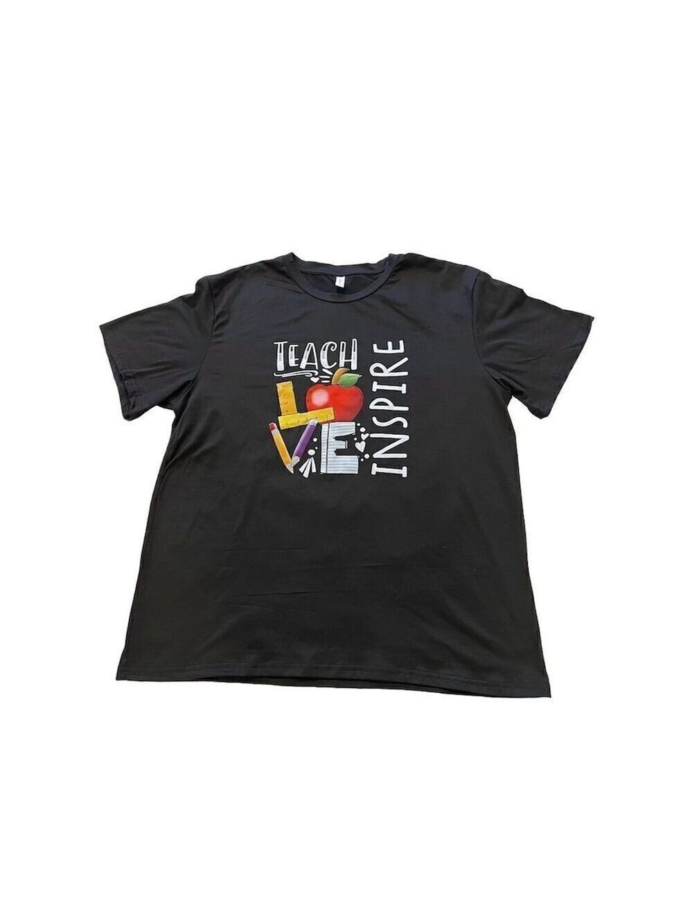 Teach Love Inspire Graphic Tee Women's Multicolor Short Sleeve L